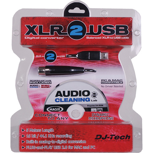 Imagem de Conversor de Áudio Analógico para Digital XLR para USB DJ-Tech x2u100400440