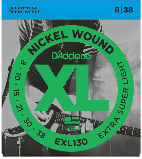 Imagem de Jogo Cordas para Guitarra Elétrica D'Addario .08 EXL130