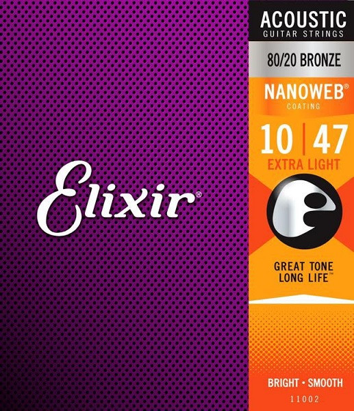 Imagem de Jogo Cordas para Guitarra Acústica Elixir .010 80/20 Bronze 11002