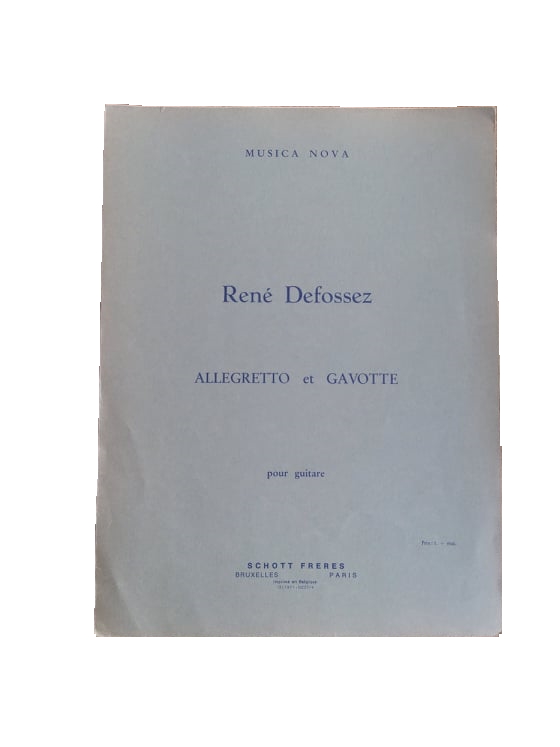 Imagem de Livro Allegretto et Gavote pour Guitare